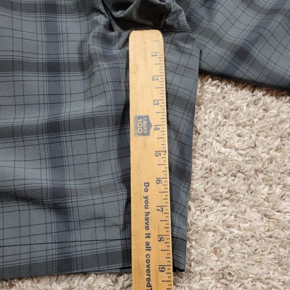 Tommy Bahama Board Shorts Mens 34 Gray Black Plaid Beach Walking - Picture 6 of 8